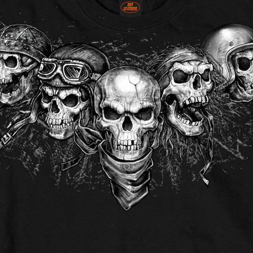 Mens T-Shirt WALKING DEAD Skulls SAND Tattoo Motorcycle Biker AFF Mens T-Shirt WALKING DEAD Skulls SAND Tattoo Motorcycle Biker AFF