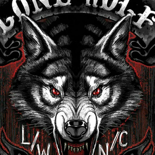 Jumbo Lone Wolf No Club Motorcycle Biker Tattoos Animal USA Mens T