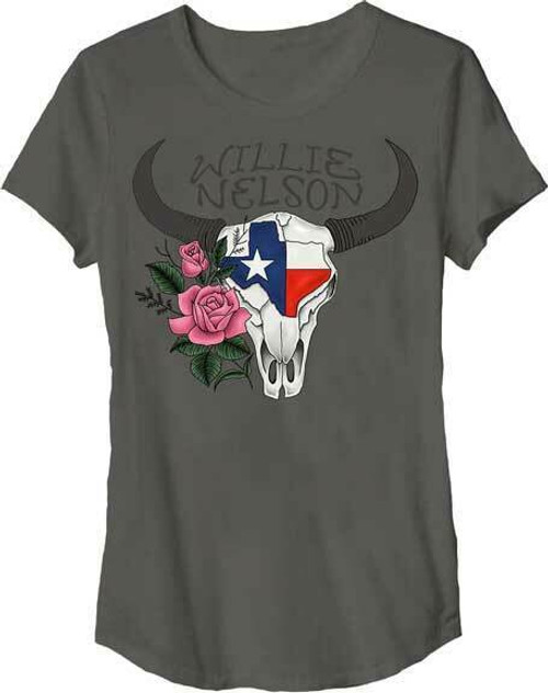 Zion Rootswear Willie Nelson Texas Bull Skull Country Music T Shirt ZRWN1053 Zion Rootswear Willie Nelson Texas Bull Skull Country Music T Shirt ZRWN1053