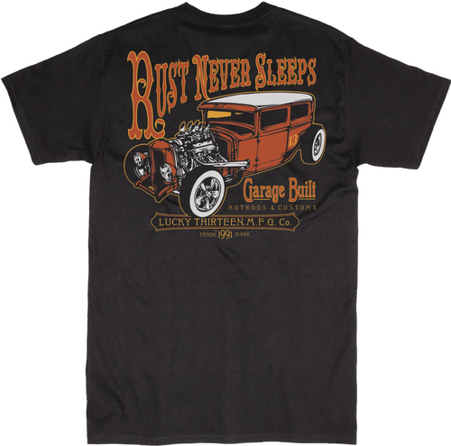Lucky 13 Rust Never Sleeps Rockabilly Hot Rod Button Down Work Shirt ...