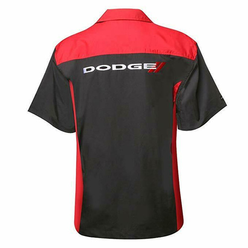 David Carey Dodge Pit American Cars Biker Mechanic Button Down Work Shirt 48252 David Carey Dodge Pit American Cars Biker Mechanic Button Down Work Shirt 48252