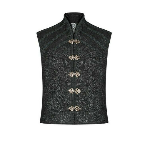 Punk Rave Victorian Jacquard Gothic Medieval Regency Black Vest Waistcoat WY-996 Punk Rave Victorian Jacquard Gothic Medieval Regency Black Vest Waistcoat WY-996