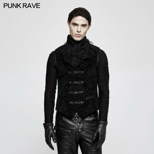 Punk Rave Opera Victorian Gothic Steampunk Green Jacquard Vest Waistcoat Y-813 Punk Rave Opera Victorian Gothic Steampunk Green Jacquard Vest Waistcoat Y-813