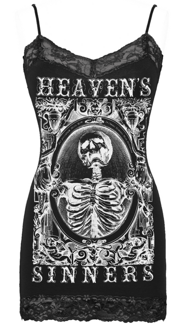 Se7en Deadly Heavens Sinners Skeleton Gothic Punk Lace Camisole Tank Top 2016-C Se7en Deadly Heavens Sinners Skeleton Gothic Punk Lace Camisole Tank Top 2016-C