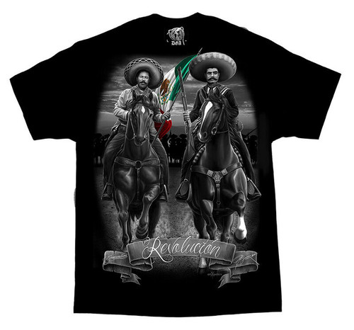 DGA David Gonzales Art Revolucion Revolution Mexican Tattoos Cowboys T Shirt DGA David Gonzales Art Revolucion Revolution Mexican Tattoos Cowboys T Shirt