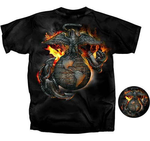 U.S. Marines Eagle Flames American Military Patriotic Mens T-SHIRT TAMFE-B U.S. Marines Eagle Flames American Military Patriotic Mens T-SHIRT TAMFE-B