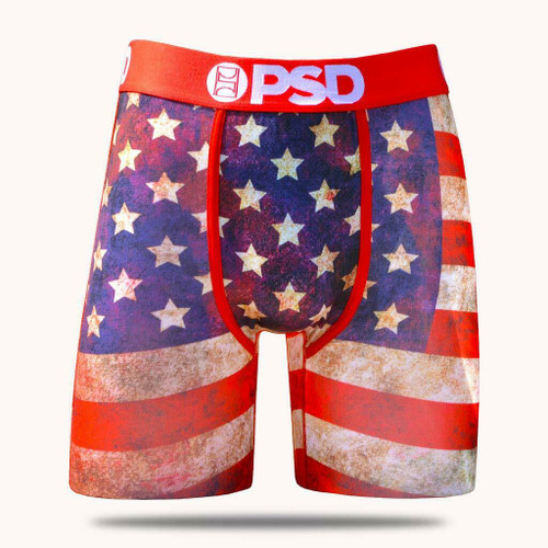 PSD America 19 USA Flag 4th of July Patriotic Boxer Briefs Underwear E11911060