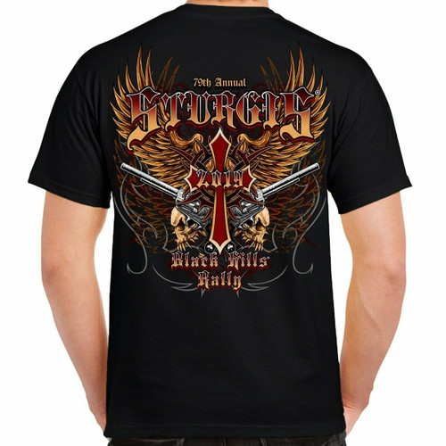 Biker Life I Will Be An Outlaw Skull Cowboy Guns Motorcycle Tattoo T Shirt  BH-22