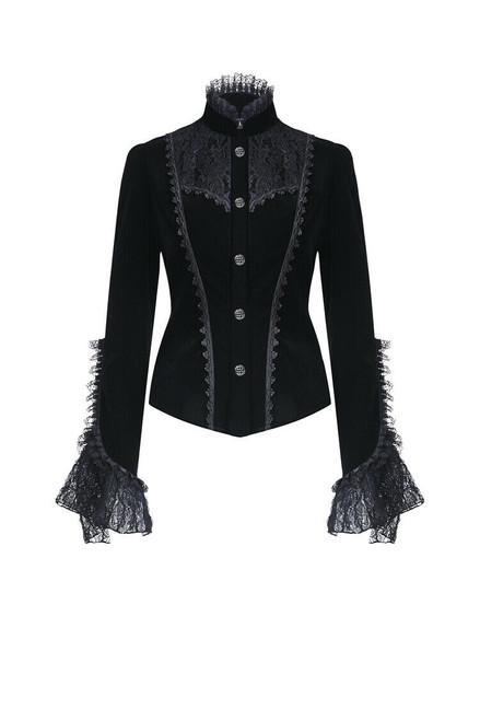 Dark In Love Elegant Velvet Lace Steampunk Victorian Gothic Blazer ...