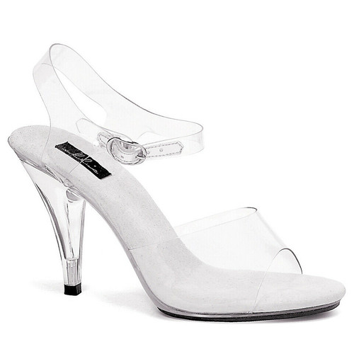 Ellie Shoes Clear Ankle Strap Halloween Costume Sandals 4" Heels 405-BROOK Ellie Shoes Clear Ankle Strap Halloween Costume Sandals 4" Heels 405-BROOK