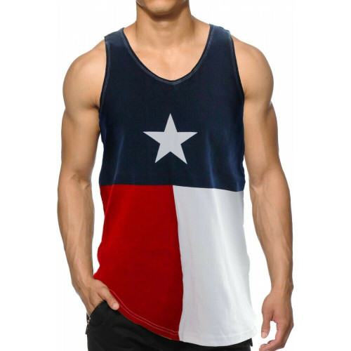 Texas Flag Lone Star State Patriotic USA American 4th of July Tank Top MU3TX