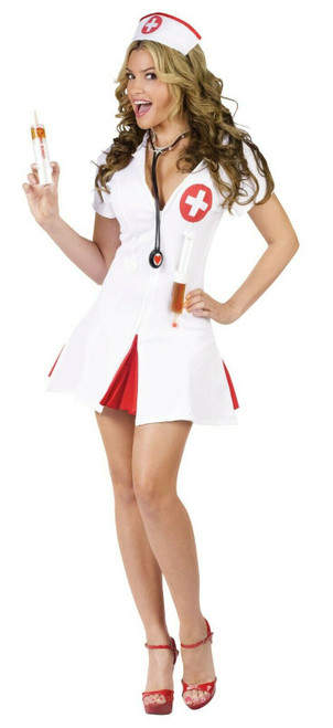 Fun World Say Ahhhh! Nurse Medical Sexy Adult Womens Halloween Costume 122144