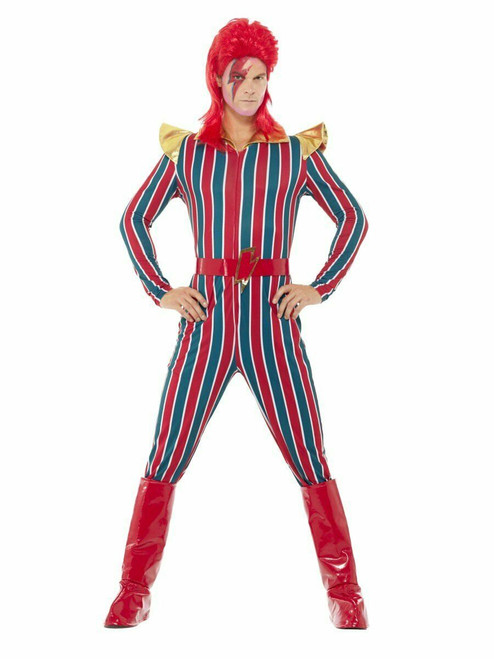 Smiffys Space Superstar Ziggy Stardust David Bowie Adult Halloween Costume 43858