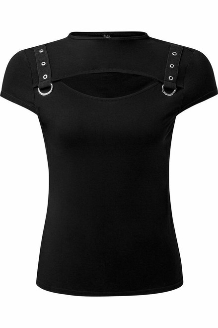 Killstar Xara Keyhole Gothic Punk Alternative Buckles Black