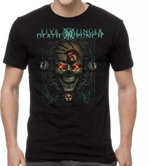 Five Finger Death Punch 5FDP FFDP Iron Skull Heavy Metal Music T Shirt FIV10101 Five Finger Death Punch 5FDP FFDP Iron Skull Heavy Metal Music T Shirt FIV10101