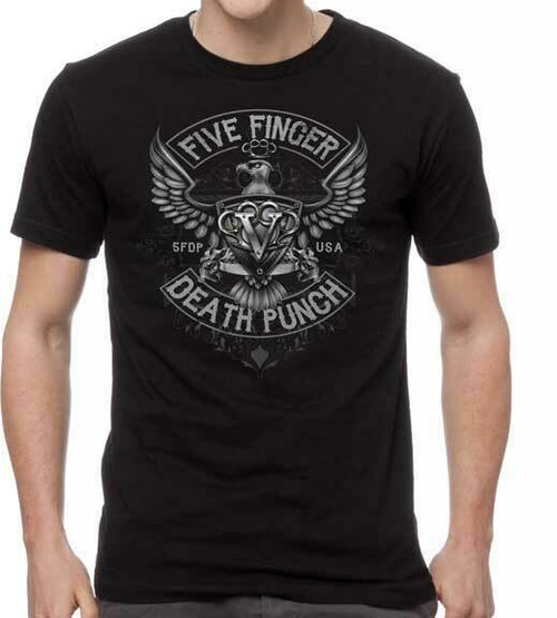Five Finger Death Punch 5FDP Howe Eagle Crest Metal Music Band T Shirt FIV10083 Five Finger Death Punch 5FDP Howe Eagle Crest Metal Music Band T Shirt FIV10083
