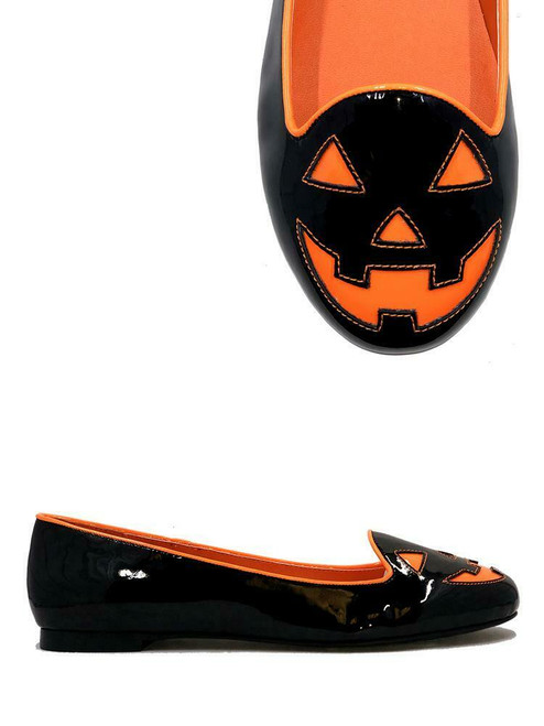Strange Cvlt Cult YRU Jack o Lantern Black Halloween Pumpkin Gothic Flats Shoes Strange Cvlt Cult YRU Jack o Lantern Black Halloween Pumpkin Gothic Flats Shoes