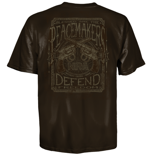 NRA National Rifle Association Peacemaker Defend Freedom USA T Shirt 500-2731 NRA National Rifle Association Peacemaker Defend Freedom USA T Shirt 500-2731