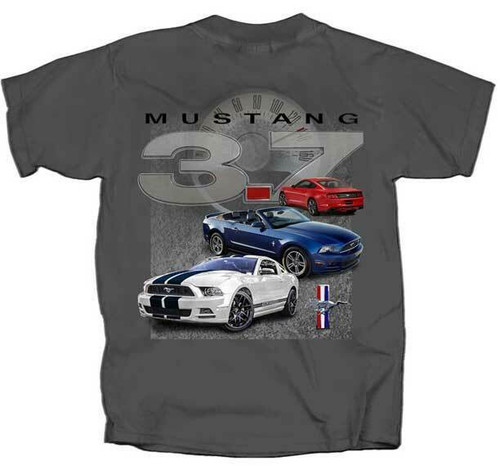 Ford Mustang 3.7 Automobiles Sports Cars Racing Convertibles T Shirt FMM37-GY Ford Mustang 3.7 Automobiles Sports Cars Racing Convertibles T Shirt FMM37-GY
