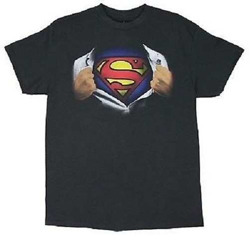 Authentic Superman Ripping Open Dc Comics Super Hero Adult T Shirt S Authentic Superman Ripping Open Dc Comics Super Hero Adult T Shirt S