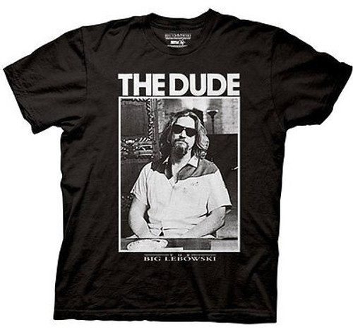 Authentic The Big Lebowski The Dude Black And White Photo Mens Movie Shirt S Authentic The Big Lebowski The Dude Black And White Photo Mens Movie Shirt S