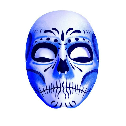 Underwraps Day of the Dead Blue Shadow Sugar Skull Mask Halloween Costume 28143 Underwraps Day of the Dead Blue Shadow Sugar Skull Mask Halloween Costume 28143