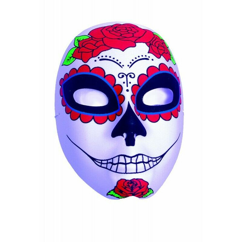 Underwraps Day of the Dead Sugar Skull Roses Mask Adult Halloween Costume 28169 Underwraps Day of the Dead Sugar Skull Roses Mask Adult Halloween Costume 28169
