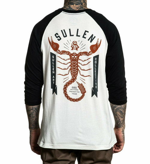 Sullen Protective Scorpion Skull Urban Tattoos Inked Raglan T Shirt SCM2517 Sullen Protective Scorpion Skull Urban Tattoos Inked Raglan T Shirt SCM2517