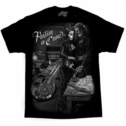 DGA David Gonzales Art Ride or Die Partners in Crime Bank Robber Money T Shirt DGA David Gonzales Art Ride or Die Partners in Crime Bank Robber Money T Shirt