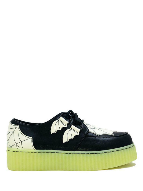 Strange Cvlt Cult Krypt Spider Web Glow in Dark Halloween Gothic Platforms Shoes Strange Cvlt Cult Krypt Spider Web Glow in Dark Halloween Gothic Platforms Shoes
