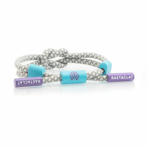 Rastaclat Nimbus Cloud Grey Purple Knotted Shoelace Wristband Bracelet 21200067