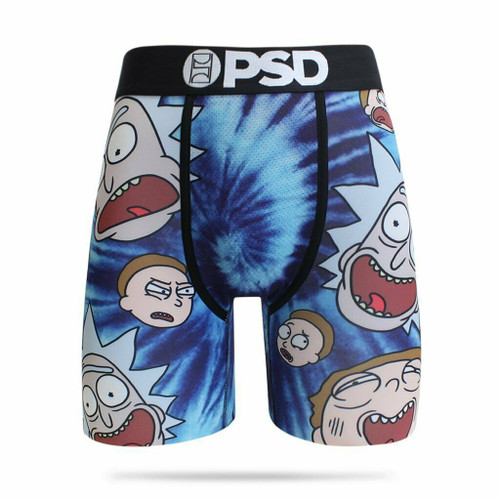 PSD Rick and Morty Tie Dye Heads Athletic Urban Boxer Briefs Underwear E31911070