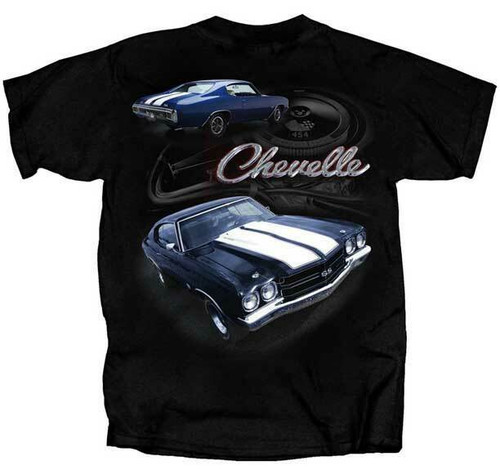 Chevy Chevrolet Chevelles Tonal Motor Vintage Muscle Cars 70s T Shirt CV2CT-B Chevy Chevrolet Chevelles Tonal Motor Vintage Muscle Cars 70s T Shirt CV2CT-B