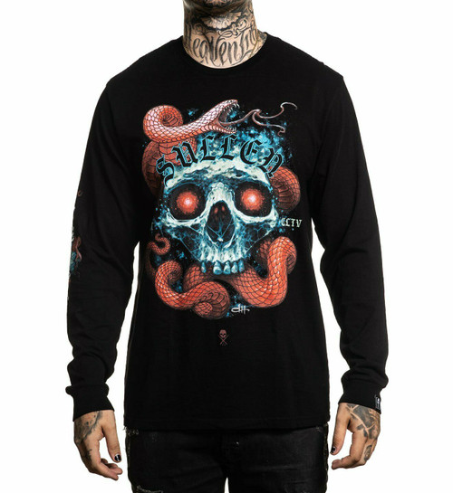 Sullen Red Scales Dominic Holmes Snakes Skull Tattoo Long Sleeve T Shirt SCM2717