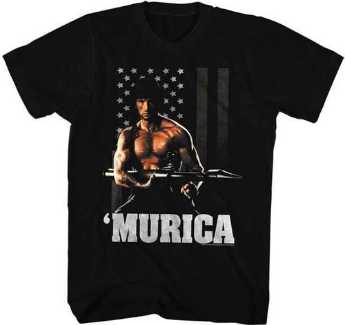Rambo Freedom Sylvester Stallone Murica American Flag Movie T Shirt RAM555 Rambo Freedom Sylvester Stallone Murica American Flag Movie T Shirt RAM555