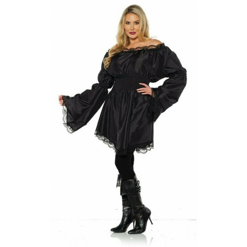 Underwraps Versatile Peasant Pirate Shirt Black Adult Halloween Costume 29967 Underwraps Versatile Peasant Pirate Shirt Black Adult Halloween Costume 29967