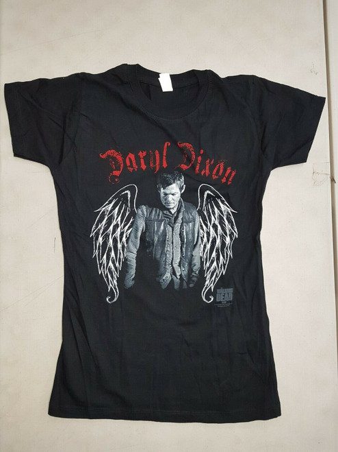 The Walking Dead Daryl Dixon Wings Angel AMC TV Show Zombies Juniors T Shirt The Walking Dead Daryl Dixon Wings Angel AMC TV Show Zombies Juniors T Shirt
