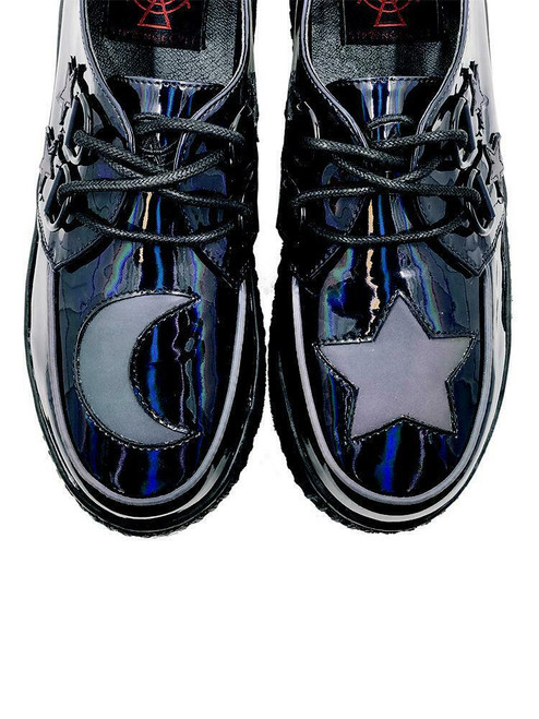 Strange Cvlt Cult YRU Krypt Mystik Creeper Holographic Platforms Sneakers Shoes Strange Cvlt Cult YRU Krypt Mystik Creeper Holographic Platforms Sneakers Shoes