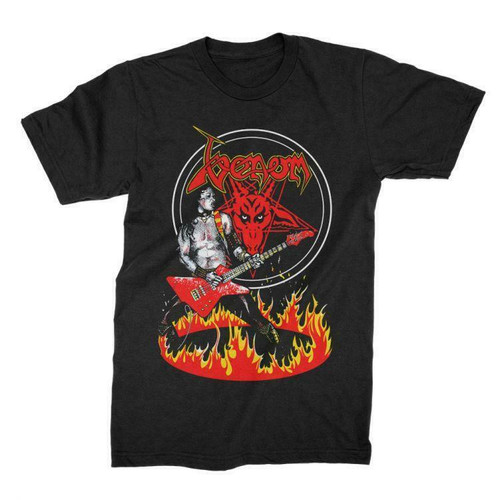 Venom Cronos In Flame Thrash Black Heavy Metal Music Band T Shirt VNM10133043