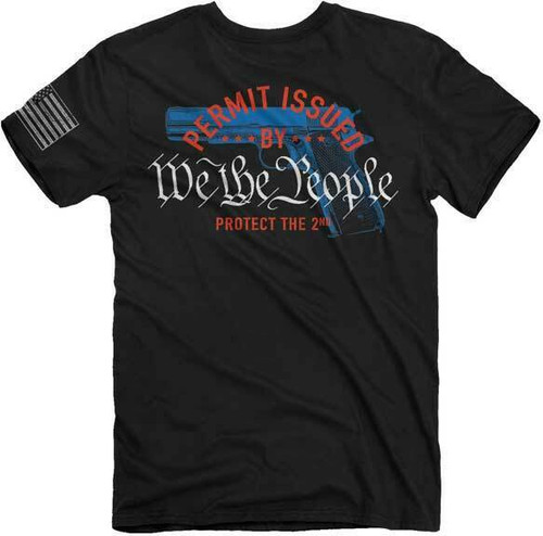 Permit Issued by We The People 2nd Amendment Guns America Patriotic T Shirt 2153 Permit Issued by We The People 2nd Amendment Guns America Patriotic T Shirt 2153