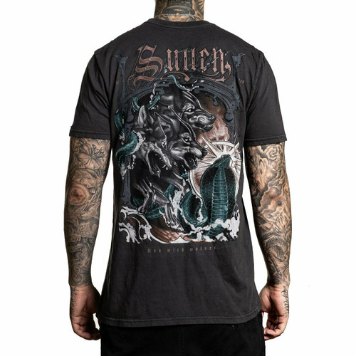Sullen Wolf Paq Pack Dan Jones Tattoo Artist Snakes Waves Urban T Shirt SCM2890 Sullen Wolf Paq Pack Dan Jones Tattoo Artist Snakes Waves Urban T Shirt SCM2890