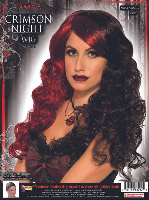 Forum Novelties Crimson Night Red Vampire Witch Wig Halloween Costume 83082 Forum Novelties Crimson Night Red Vampire Witch Wig Halloween Costume 83082