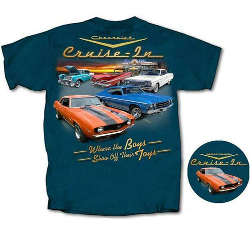Chevy Chevrolet Cruise In Show Off Toys Vintage Muscle Cars T Shirt CVSOT-U Chevy Chevrolet Cruise In Show Off Toys Vintage Muscle Cars T Shirt CVSOT-U