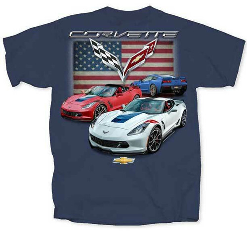 Chevy Chevrolette Corvettes GM C7 Grand Sport Cars American Flag T Shirt CVGSA-U Chevy Chevrolette Corvettes GM C7 Grand Sport Cars American Flag T Shirt CVGSA-U