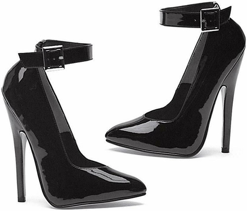 Ellie Shoes Fetish Pump Vinyl Sexy Ankle Strap Black Costume 6" Heels Shoes 8261 Ellie Shoes Fetish Pump Vinyl Sexy Ankle Strap Black Costume 6" Heels Shoes 8261