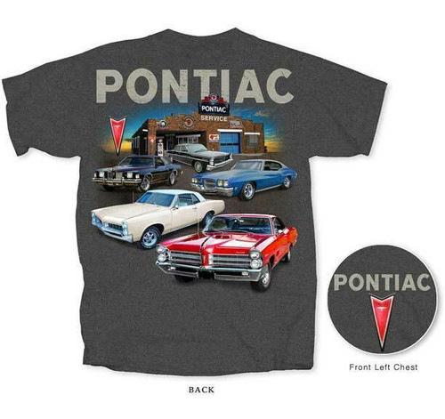 Pontiac General Motors Garage Vintage Cars Scene Automobiles T Shirt PN5PG-GY Pontiac General Motors Garage Vintage Cars Scene Automobiles T Shirt PN5PG-GY