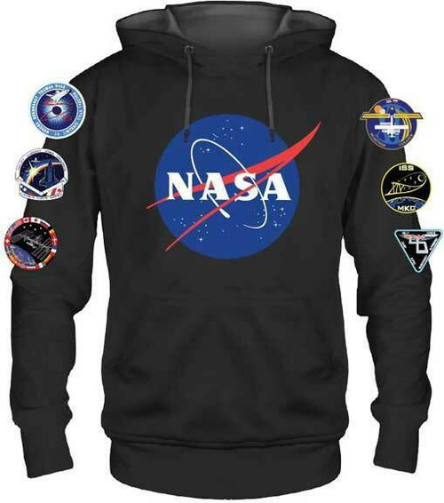 x nasa patch pullover hoodie