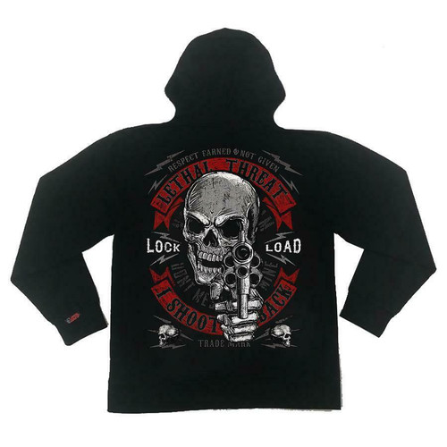 Lethal Threat I Shoot Back Skull Guns Tattoos Motorcycle Biker Hoodie HD84046 Lethal Threat I Shoot Back Skull Guns Tattoos Motorcycle Biker Hoodie HD84046