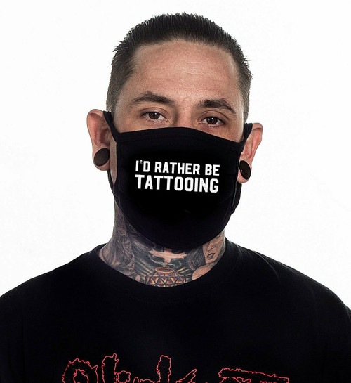 Sullen Art Collective Rather Be Tattooing Reusable Washable Face Mask SCA3820 Sullen Art Collective Rather Be Tattooing Reusable Washable Face Mask SCA3820