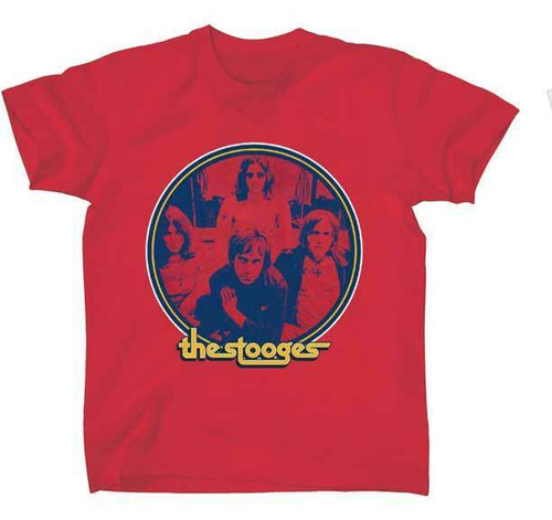 Iggy Pop & The Stooges 60s 70s Garage Punk Rock Music Band Red T
